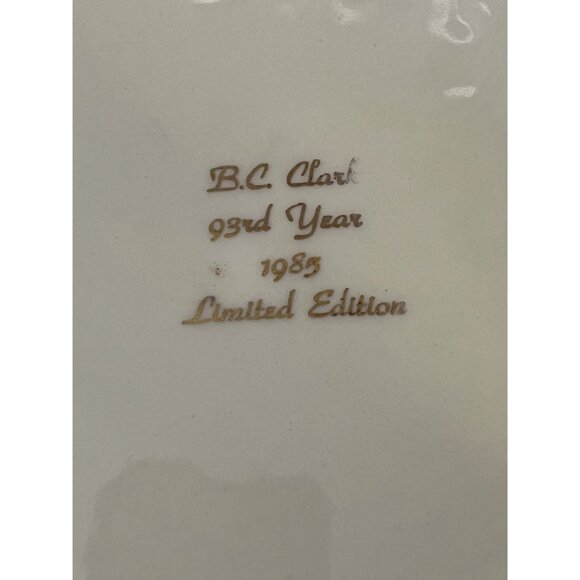 B.C. Clark 93rd Year 1985 Limited Edition Christmas Tree Plate 8.5" - Picture 4 of 5